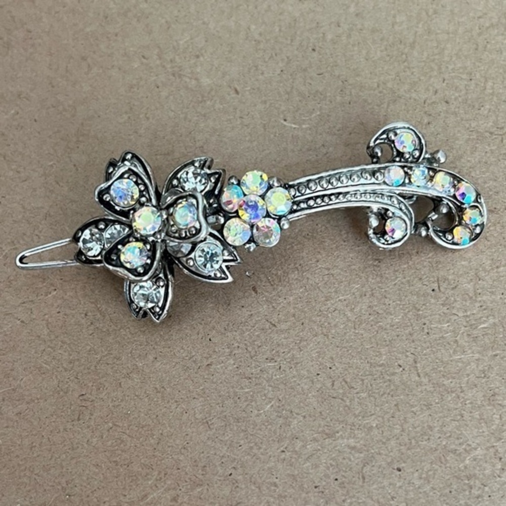 Vintage Aurora Borealis Rhinestone Barrette